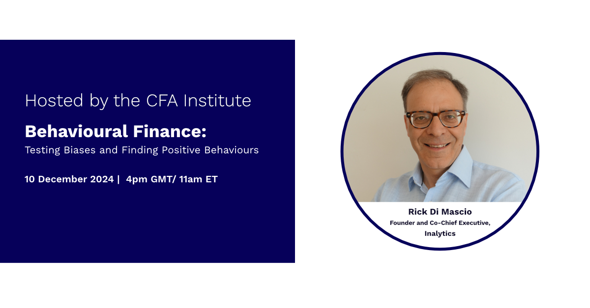 CFA Institute: Behavioural Finance Webinar